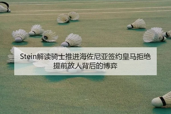 Stein解读骑士推进海佐尼亚签约皇马拒绝提前放人背后的博弈